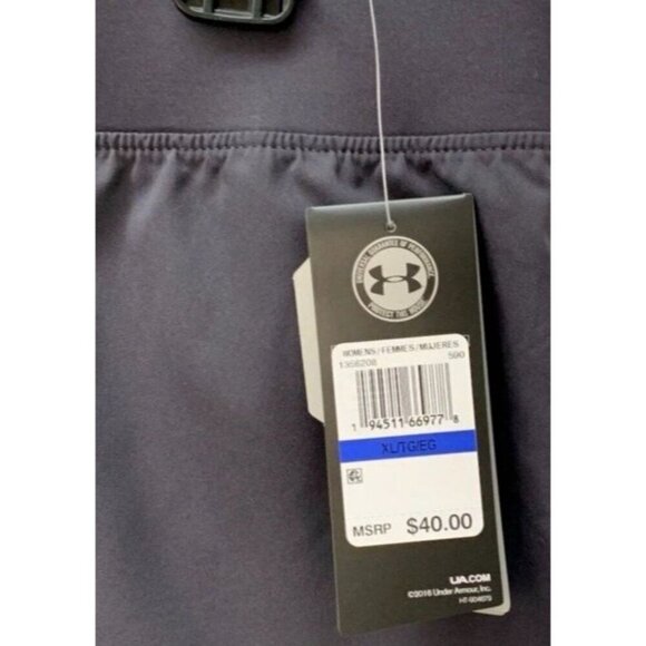 Under Armour XL Ash Gray Print Detail Drawstring Waist Built In Brief Shorts - Picture 6 of 6